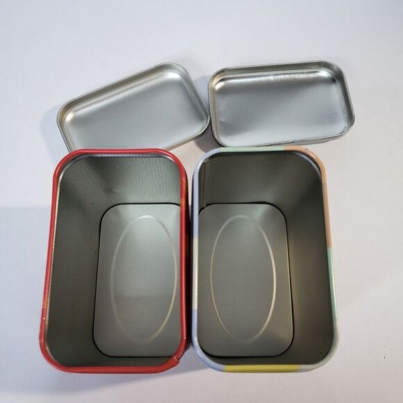 2 Fossil Watch Collectible Tin Box ONLY NO Watch Small 4" - Picture 4 of 8